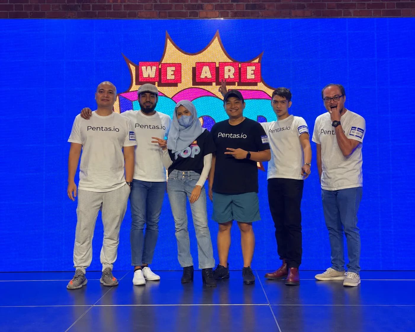 The Pentas.io team on stage at a Web3 community event in Malaysia